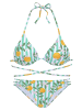 Buffalo Triangel-Bikini in mint-orange bedruckt