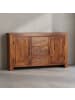 KADIMA DESIGN Elegantes Sideboard Sheesham, 3 Schubladen, 2 Türen, Landhaus-Stil