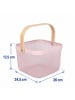 relaxdays Aufbewahrungskorb in Rosa - (B)26x (H)17,5 x (T)24,5 cm