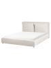 Beliani Doppelbett BAJONNA in Beige/Schwarz - (W) 180 x (H) 94 x (L) 235 cm