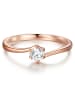 Trilani Ring Sterling Silber roségold Zirkonia weiß in roségold