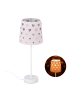 relaxdays Nachttischlampe Kinder in Rosa/Weiß