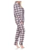 NORMANN Langarm Jersey Pajama Karo Optik Übergröße in rosa