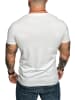 Amaci&Sons Basic Oversize T-Shirt mit V-Ausschnitt PATERSON in Weiß