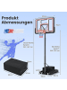 COSTWAY Basketballkorb Outdoor in Schwarz