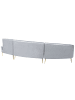 Beliani U-förmiges Sofa MOSS in Grau/Gold - (W) 350 x (H) 87 x (L) 85 cm