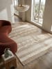 KADIMA DESIGN Naturfaser-Teppich Handgewebt WHARFE Boho Gestreift Wohnlich in Natur-Weiß