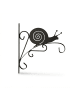 relaxdays Blumenhaken Schnecke in Schwarz