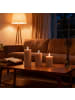 relaxdays 3 x LED Kerzen in Mocha Mousse