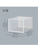 SONGMICS 18er-Set: Schuhbox Dennys in Transparent-Weiß - (B)25 x (H)19 x (T)35 cm