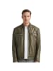 Milestone Lederjacke Lammnappa in Oliv