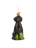Käthes Original Baumschmuck Glas Schwarzer Labrador in schwarz