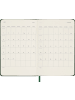 Moleskine 12 Monate Tageskalender 2024, Fester Einband in Myrtengrün