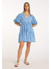 IZIA Damen Sommerkleid in Blau Weiss