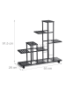relaxdays Blumenständer in Schwarz - (B)93 x (H)91,5 x (T)26 cm