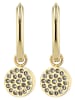 Adeliás Damen Anhänger – Gravuranhänger aus Edelstahl mit Strass Steinchen in gold