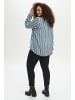 KAFFE curve Langarm-Bluse KCsida Regular fit in Blue Mirage/ Chalk Stripe