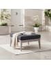 home24 Loungehocker FIFO in Anthrazit / Braun