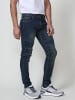 KOROSHI Biker Skinny Fit Jeans in blau