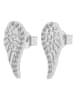 Adeliás Damen Ohrringe – Ohrstecker Flügel aus 925 Silber in silber