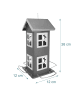 relaxdays Vogelhaus in Grau - (B)12 x (H)26 x (T)12 cm