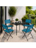 VCM  5 tlg. Bistroset Balkonset Gartenset Sumila 80x55 in Türkis