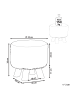Beliani Hocker TOPEKA in Braun/Beige - (W) 33 x (H) 35 x (L) 33 cm