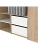 ebuy24 Kleiderschrank Kimmy Walnuss, weiß 128 x 41 cm