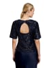 Vera Mont Pailletten-Bluse mit Flügelärmeln in Night Sky