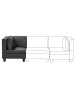 Beliani Sofaelement UNSTAD in Schwarz - (W) 76 x (H) 72 x (L) 76 cm