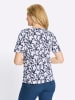 Sieh an! Kurzarmshirt in weiß-marine-bedruckt