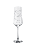 Mr. & Mrs. Panda Sektglas Chinchilla Blume ohne Spruch in Transparent