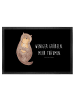 Mr. & Mrs. Panda Schmutzfangmatte waschbar Otter Muschel mit Spruch in Schwarz