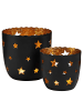 Butlers Teelichthalter DELIGHT Sterne 6er-Set in Schwarz