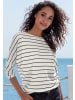 Vivance 3/4-Arm-Shirt in weiß, schwarz
