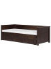 Beliani Tagesbett CAHORS in Braun - (W) 186 x (H) 72 x (L) 209 cm