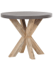 Beliani Esstisch OLBIA in Grau/Braun - (W) 90 x (H) 76 x (L) 90 cm
