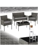 tectake Rattan Gartenset für 4 Personen, Sofa 250 kg, je Sessel 120 kg