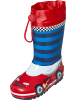 Playshoes Kinder Gummistiefel "Gummistiefel Rennwagen" in Rot
