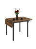 relaxdays Esstisch in Dunkelbraun/ Schwarz – (B)120 x (H)76 x (T)78 cm