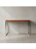 KADIMA DESIGN Konsolentisch ISEN: Flexibel, 120x76x45 cm, Massivholz, Chromgestell in Braun