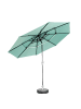 ABRIHOME Doppelseitiger Sonnenschirm in Hellgrün Ø300 cm mit Kurbel Ohne Plattenfuß