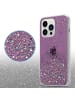 cadorabo Hülle für Apple iPhone 13 PRO Glitter in Lila mit Glitter