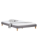 Homestyle4u Polsterbett mit Lattenrost 160x200 cm in Grau