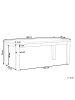 Beliani Gartentisch OSTUNI in Grau/Heller Holzfarbton - (W) 90 x (H) 75 x (L) 180 cm