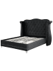 Beliani Doppelbett AYETTE in Schwarz - (W) 225 x (H) 154 x (L) 215 cm