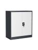 VCM  Büroschrank Stahlschrank abschließbar Malivo 2fach in Anthrazit / Weiß
