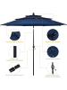 COSTWAY 300cm Sonnenschirm in Dunkelblau