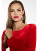 faina Damen Samtkleid Mit Strass in Rot