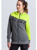 erima 5-C Trainingsjacke mit Kapuze in grau melange/lime pop/schwarz